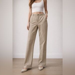 Burberry London Beige Tailored Pants Straight Leg Size 10 (UK 12)